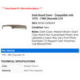 thumbnail image 2 of Dash Board Cover - Compatible with 1975 - 1980 Chevy C10 1976 1977 1978 1979, 2 of 9