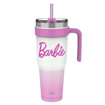Zak Designs Barbie 40oz Double Wall Stainless Steel Waverly Tumbler - Pink Ombre