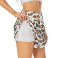 thumbnail image 2 of Bixox Women's Colorful Butterfly pattern 2 in 1 Running Shorts - Lightweight Athletic Workout Gym Yoga Shorts Liner with Pockets - Medium, 2 of 7