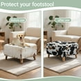 thumbnail image 6 of Xoenoiee Cow Print Ottoman Cover Waterproof Square Ottoman Covers Thick Slipcover for Living Room, Washable Storage Footstool Furniture Protector for Dogs, Pets, S, 6 of 7