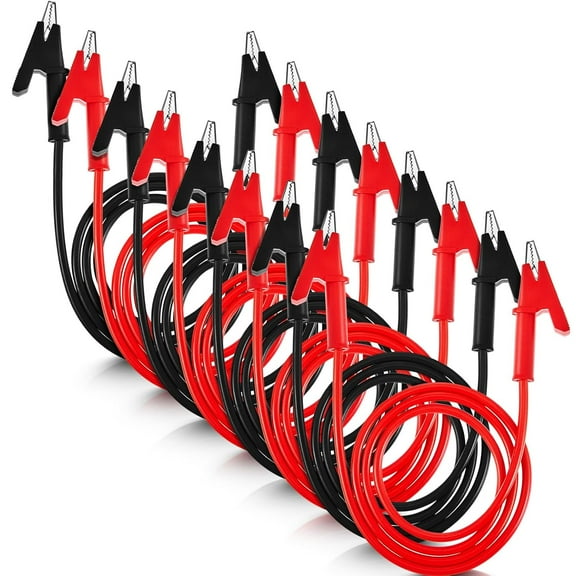GUIYONG 8 Pcs Jumper Wires With Alligator Clips Electrical Test Leads Alligator Clip Wires Dual Ended Alligator Clips For Multimeter Testing