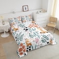 thumbnail image 4 of Kawaii Giraffe Comforter Set,Cartoon Giraffe Bedding Set Full,Cute Love Heart Leaves Flowers Comforter Set ,Paw Print Animal Quilt Duvet Insert with 2 Pillow Cases, 4 of 6