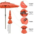 thumbnail image 4 of Yescom 9 Ft 3 Tier Patio Umbrella with Protective Cover Crank Push to Tilt Hotel, 4 of 10