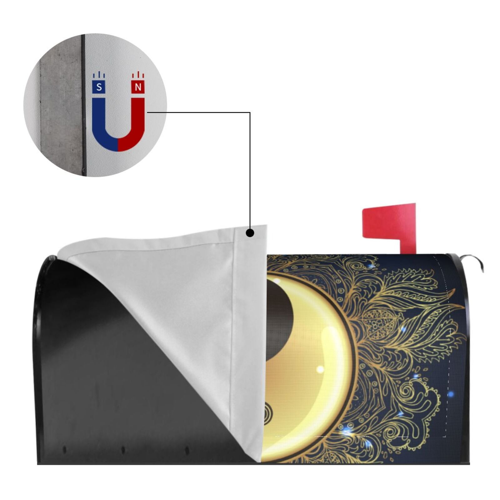 Kdxio Magnetic Mailbox Cover 21x18 in Mailbox Cover Outdoor Decoration Holiday Mailbox Covers for Home Garden Yard-21x18 in