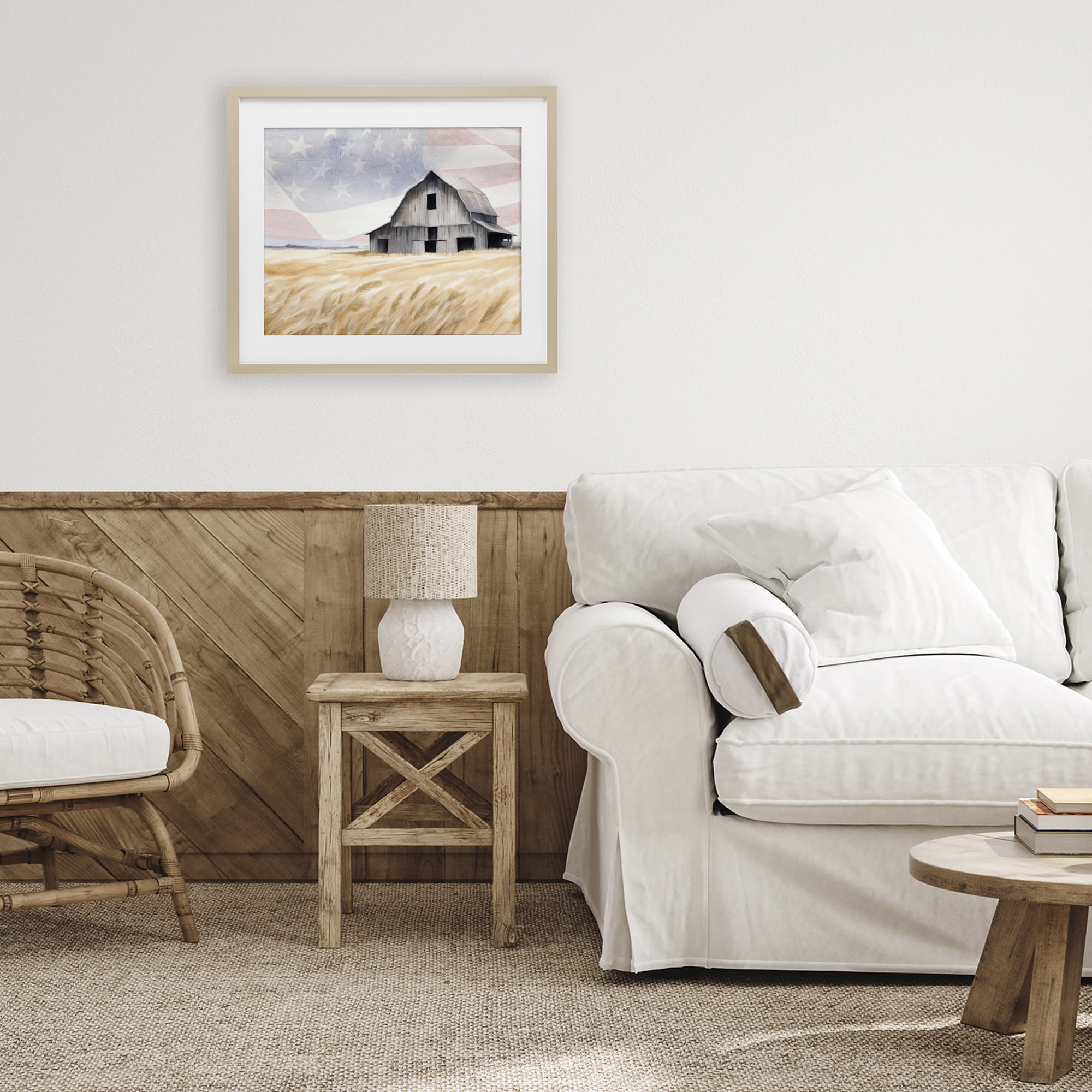 Stupell Industries Amber Waves of Farmland Birch Framed Print Under Glass, design by Kim Allen