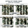 thumbnail image 3 of Vargottam Cotton Rod Pocket/Back Tab Curtains - 96" Floor-Length Drapes for Long Doors or Large Windows - Light Filtering, 3-in-1 Header - Set of 2, 52"x96" - Peony Botanical Print (Orange), 3 of 8