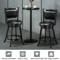 thumbnail image 6 of Gymax Bar Stool with Swivel 360-Degree, Black, Set of 2, 6 of 10