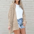 thumbnail image 2 of VEKDONE Womens Crochet Cardigan Sweater Kimonos Boho Solid Color Oversized Fall Open Front Outwear Long Sleeve Hollow Out Breathable Cardigans, 2 of 6
