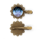thumbnail image 1 of Ocean blue jellyfish ciencia naturaleza foto Tocado de pieza de pelo de horquilla de flor de metal vintage, 1 of 3