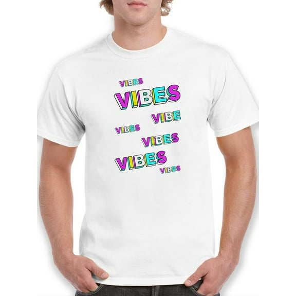 Vibes Men T-Shirt, Male 3X-Large