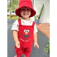 thumbnail image 6 of Sesame Street Baby Boys' 3-Piece Shortall, T-Shirt and Bucket Hat Outfit Set Red Elmo 100% Happy, 6 of 19