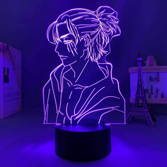 Beautiful Gift 3D Anime Illusion Night Lightattack On Titan Hange Zoe Lamp for Home Decor Birthday Gift Manga Attack On Titan Led Lamp Hange