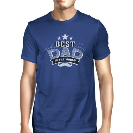 Best Dad In The World Mens Blue Vintage Tee Cute Fathers Day (Best Rb In The World)