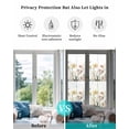 thumbnail image 4 of Window Privacy Film Botanical Floral Spring Stained Glass Window Film Decorative Sun Block Window Cover Summer Farmhouse Flowers Window Clings Static Adhesive Sticker for Bathroom 23.6"x78.7", 4 of 6