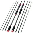 thumbnail image 1 of Sougayilang Fishing Rod Spinning Casting Carbon Fiber Ultralight Portable Lure Fishing Pole, 1 of 8