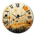 thumbnail image 4 of Designart "Meadow Bold Geometric landscapes I" Abstract Oversized Wall Clock, 4 of 5