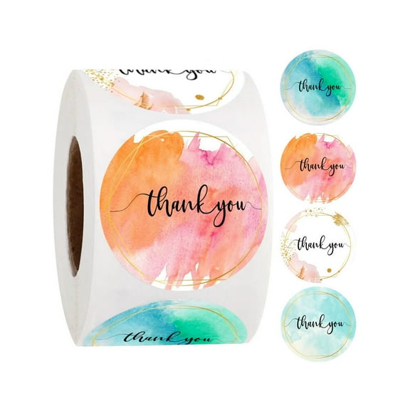 OATIPHO Sealing Stickers Assorted Color T You Pattern Self-Adhesive for Decoration 500Pcs