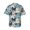 thumbnail image 3 of Goofa Butterflys Hawaiian Shirt for Men, Unisex Summer Beach Casual Short Sleeve Button Down Shirts,Aloha Tropical Floral print shirt-XX-Large, 3 of 9