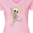 thumbnail image 4 of Inktastic Cute Dancing Skeleton Women's V-Neck T-Shirt, 4 of 5