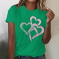 thumbnail image 2 of Staron Women's Casual Printed Short Sleeve Round Neck T-Shirt Funny Graphic Tee Loose Comfy Festival Top, Green 3XL, 2 of 4
