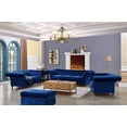 thumbnail image 6 of Crafters and Weavers Craftsman Mission Fabric Sloped Arm Loveseat in Blue, 6 of 6
