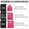 thumbnail image 5 of Ameha 3 Piece Quilt Set Chevron Bedspread Reversible Ultrasoft Microfiber Adult Bedding Pink Color Queen, 5 of 9