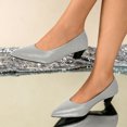 thumbnail image 6 of Women’s Pointed Toe Low Kitten Heel Pumps, Soft Faux Leather Slip‑On Dress Shoes, Comfortable Non‑Slip Office Casual Formal Footwear, 6 of 9