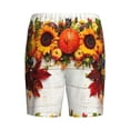 thumbnail image 2 of Lsque Thanksgiving With Autumn Mens Sleep Pajama Shorts,Short Pajama Pants, Cotton Ultra-Soft Knit-Small, 2 of 9
