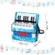 thumbnail image 2 of Acordeón Uxcell, acordeón de botones de 17 teclas y 2 bajos, instrumento musical mini, azul cielo, 2 of 6