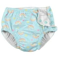 thumbnail image 3 of i Play (2 Pack) Girls Reusable Absorbent Baby Swim Diapers - Swimming Suit Bottom | No Other Diaper Necessary Aqua Rainbows and Light Pink 6 Months, 3 of 7