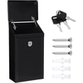 thumbnail image 1 of Metal Donation Box Charity Steel Collection Box Office Suggestion Secure Mailbox with Top Slot and Lock with Keys Wall Mount .x.x Mailbox for Home Office (), 1 of 7