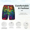 thumbnail image 5 of Balery Pride Rainbow Mens Swim Trunks Swim Shorts for Men Quick Dry Inseam Beach Shorts with Compression Liner Pocket-X-Large, 5 of 9
