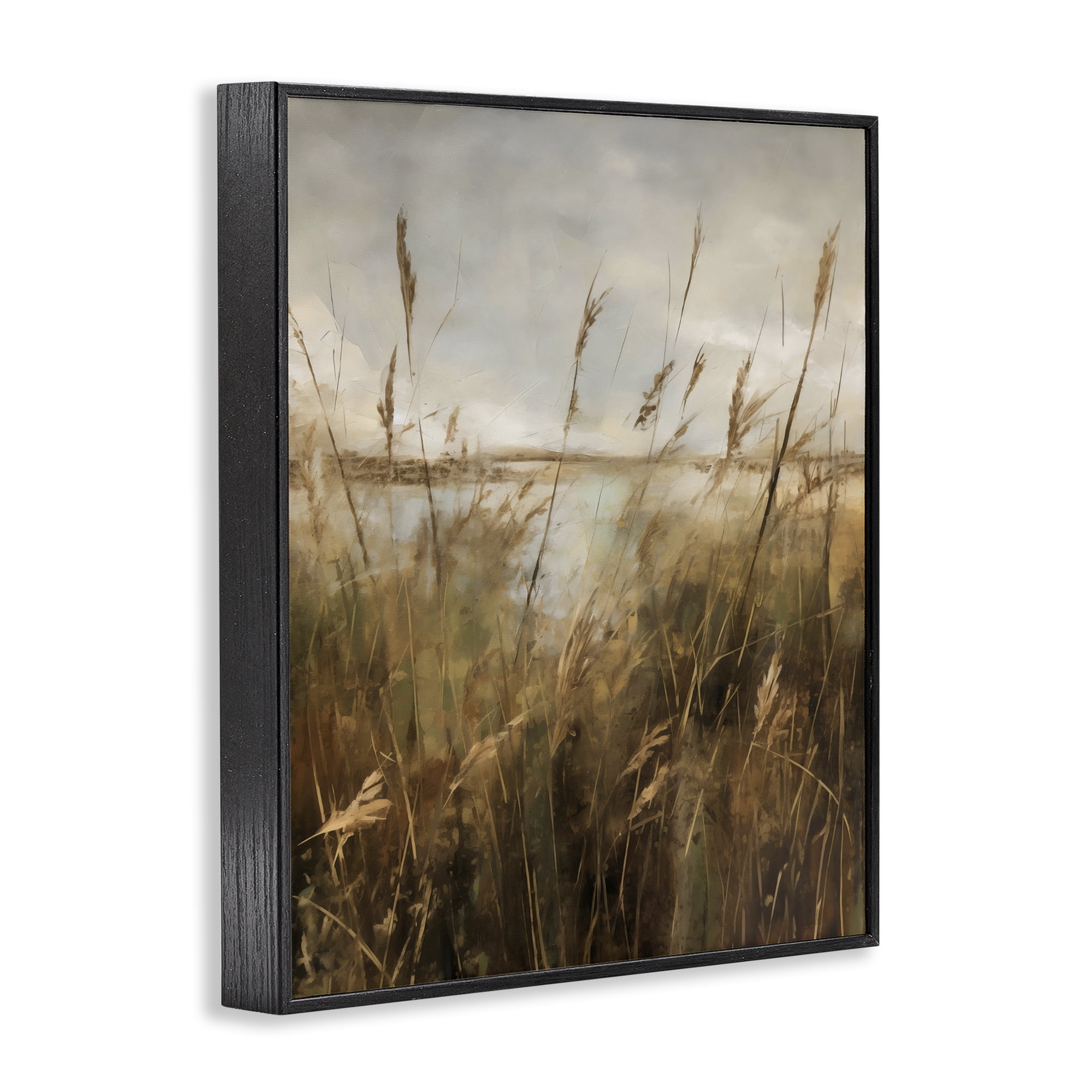Stupell Industries Tall Grass Beside Quiet Lake Black Framed Giclee Art, design by Creative Studio