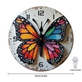 thumbnail image 2 of Colorful Butterfly Wall Clock 10 Inch Silent Non Ticking Round Clock Decoration for Living Room Kitchen Bedroom Bathroom Office Classroom, 2 of 8