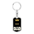 thumbnail image 1 of Raas Cat Dad King Keychain Stainless Steel or 18k Gold, 1 of 8