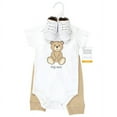 thumbnail image 2 of Hudson Baby Cotton Bodysuit, Pant and Shoe Set, Teddy Bears Short Sleeve, 3-6 Months, 2 of 5