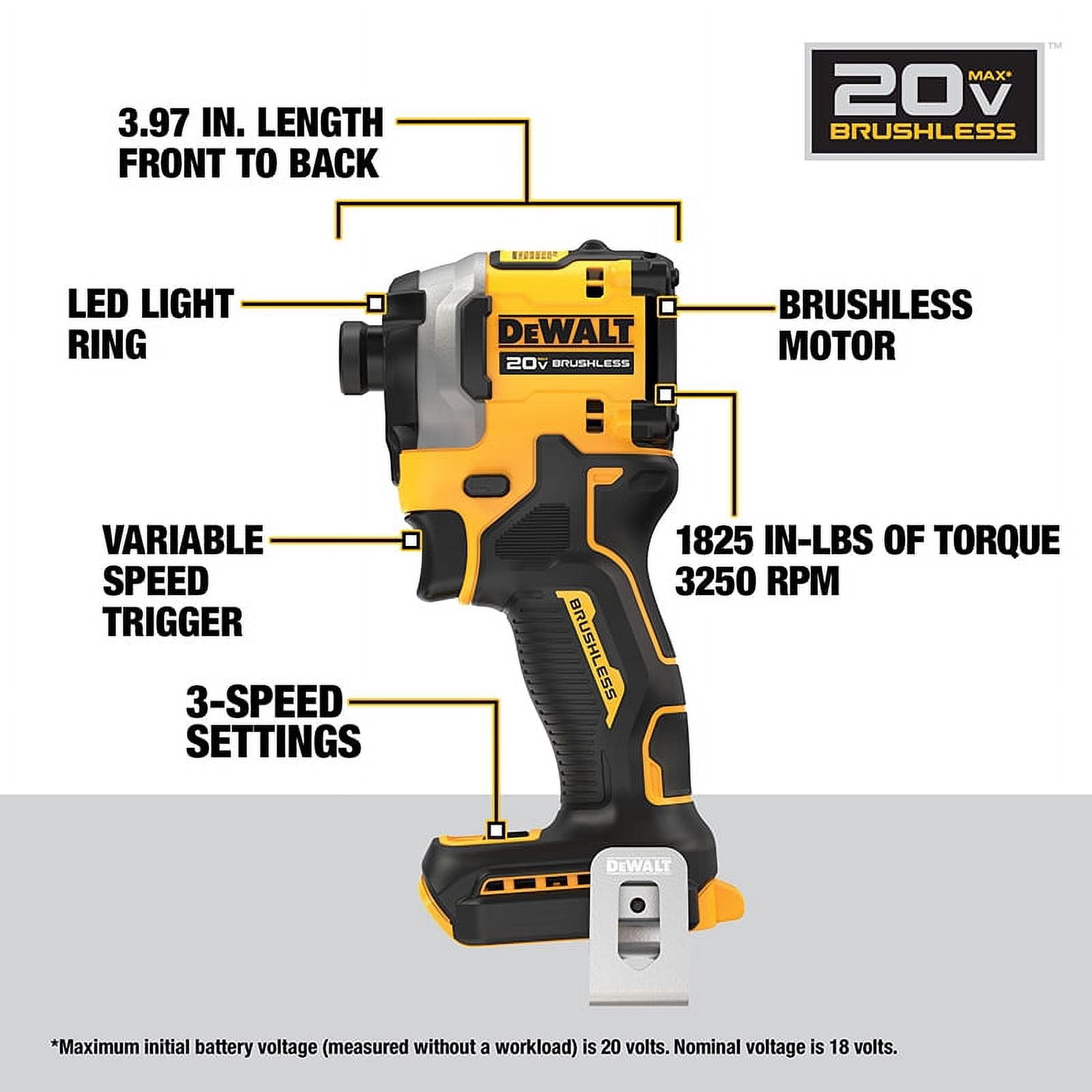 A-B FASTIRON DCF850-NT 480W 20V, 210mm*100mm*75mm Impact Wrench, 3300 RPM