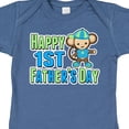 thumbnail image 4 of Inktastic Happy 1st Fathers Day with Monkey in Blue Boys Baby Bodysuit, 4 of 5