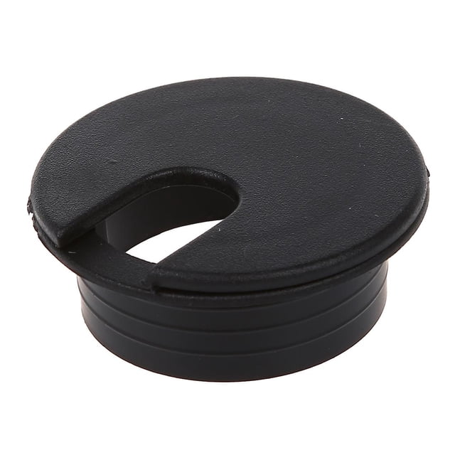 10 piezas de pasacables negros Yashi 35 mm para salida de cables de mesa de escritorio color negro
