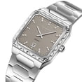 thumbnail image 4 of Reloj de cuarzo para hombre con indicador de fecha – Reloj de pulsera de acero inoxidable para negocios, resistente al agua para uso diario, reloj analógico de moda para la oficina o uso casual., 4 of 6