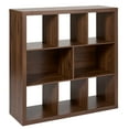thumbnail image 4 of Better Homes & Gardens 6 Cube Organizer with Storage Cubbies, Walnut Finish, 4 of 10