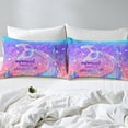 thumbnail image 3 of Duvet Cover Mermaid,Mermaid Bedding Set Twin Set,Girly Purple Mermaid Tale Comforter Cover,Nautical Fish Scales Starfish Seahorse Bed Cover with 1 Pillow Sham Zipper&Ties, 3 of 6