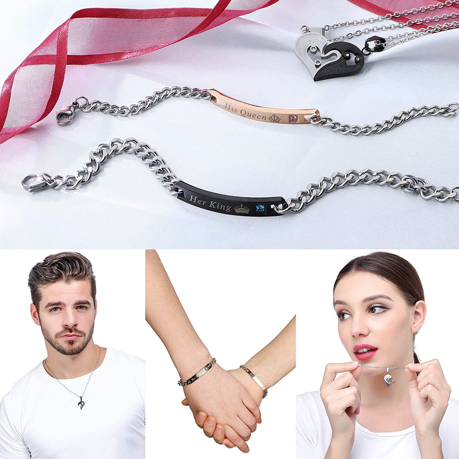 Pin by ❀Ᏸʅυҽ🎄Ꮢσʂҽ❀ on Fashion | Heart bangle bracelet, Bangle bracelet  set, Couples jewelry bracelets