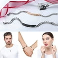 thumbnail image 2 of Jstyle 4Pcs Couple Necklace Bracelets Matching Set for Women Men Love Heart Pendant Necklace His & Hers Bracelets Couple Gift, 2 of 5