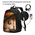 thumbnail image 2 of Disketp Animal Cat Mochila de Viaje Estampada para Laptop con Puerto de Carga USB, Mochila Impermeable para Computadora – Regalo para Hombres y Mujeres, 2 of 7