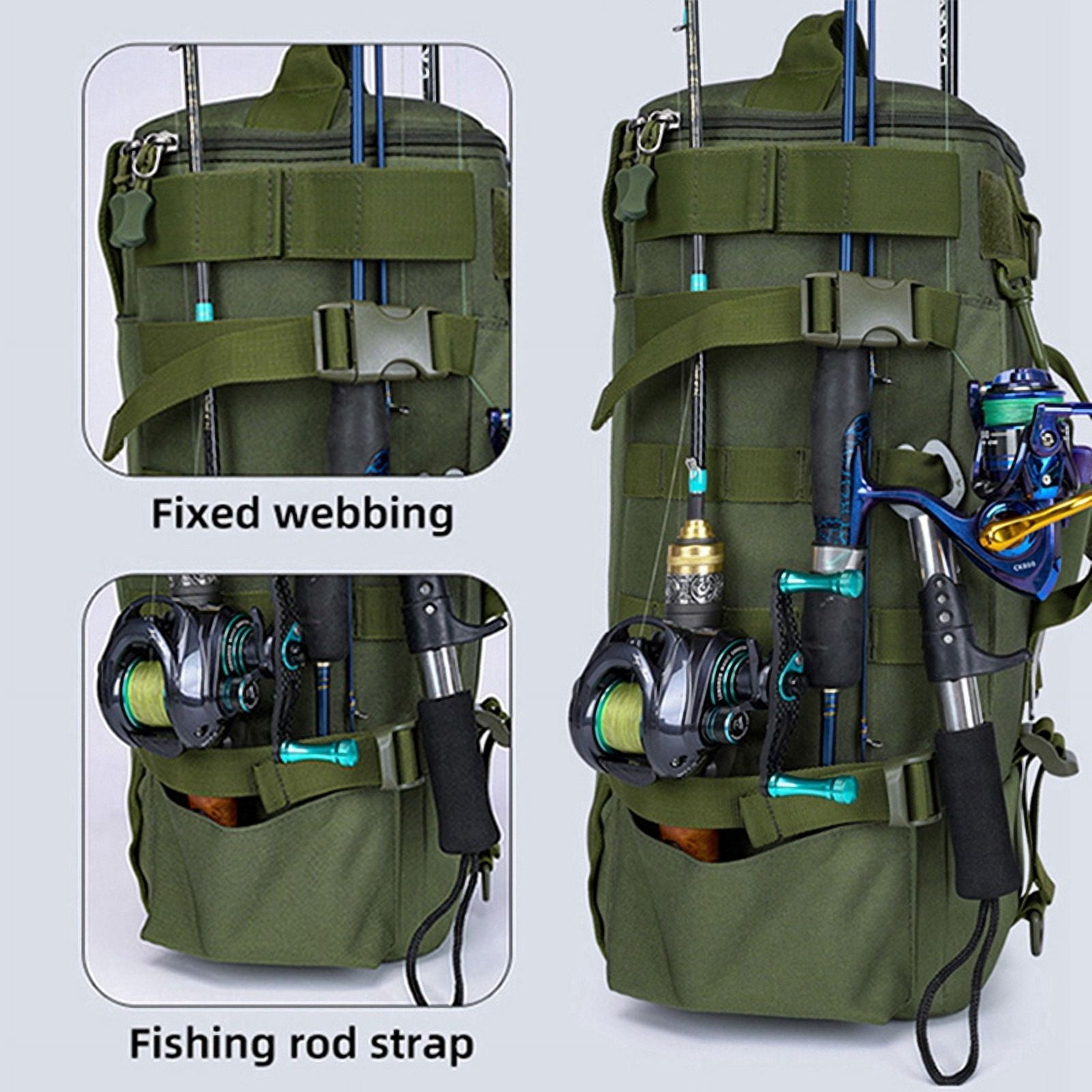 Fishing Gear Storage Backpack Fishing Bag Wet Dry Separation Splash-Proof LUYA Bag Outdoor Hiking Fishing Camping Bag,A