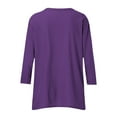thumbnail image 5 of Hvyesh 3/4 Sleeve Tunic Tops for Women Dressy Crew Neck Casual Blouse Flowy Hide Belly Shirts to Wear with Leggings, 5 of 5
