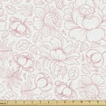 thumbnail image 1 of Floral Sofa Upholstery Fabric by the Yard, Pastel Blossoming Perennial Flower Petals Romantic Tones Bouquets Wedding, Decorative Fabric for DIY and Home Accents, Pale Pink and White by Ambesonne, 1 of 5