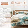 thumbnail image 6 of Queen 4 Piece Bedding Set Retro Watercolor Flowers Tulip Soft Breathable Duvet Cover and Pillowcase, Spring Farmhouse Floral Duvet Cover Set Bed Sheets for Bedroom Dormitory Guest Room, 6 of 9