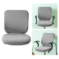 thumbnail image 2 of Guardoinrt Soft and Breathable Swivel Chair Cover Seating Experience Gray Backrest + Cushion Cover 1Set, 2 of 6